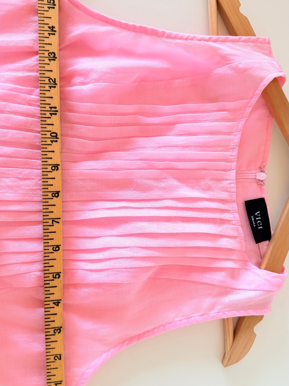 Vici Light Pink Pleated Sleeveless Dress - Picture 6 of 16